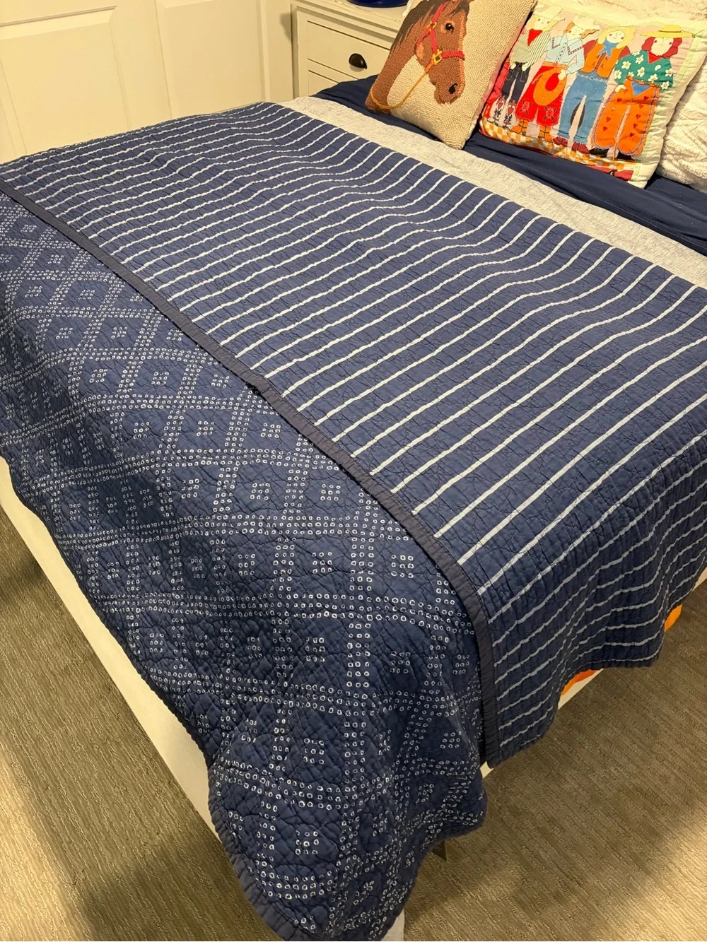 Threshold Navy Blue Quilt 100% Cotton